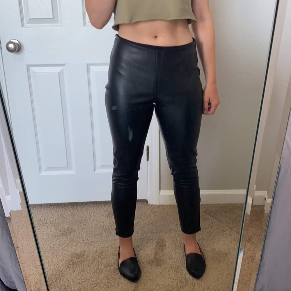 Free People Leather Leggings
